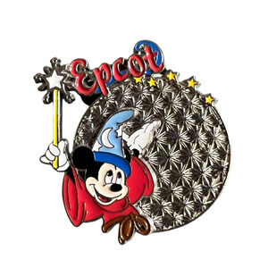 Epcot Center Mickey Mouse With Wand Vest Jacket Disney Pin Pinback